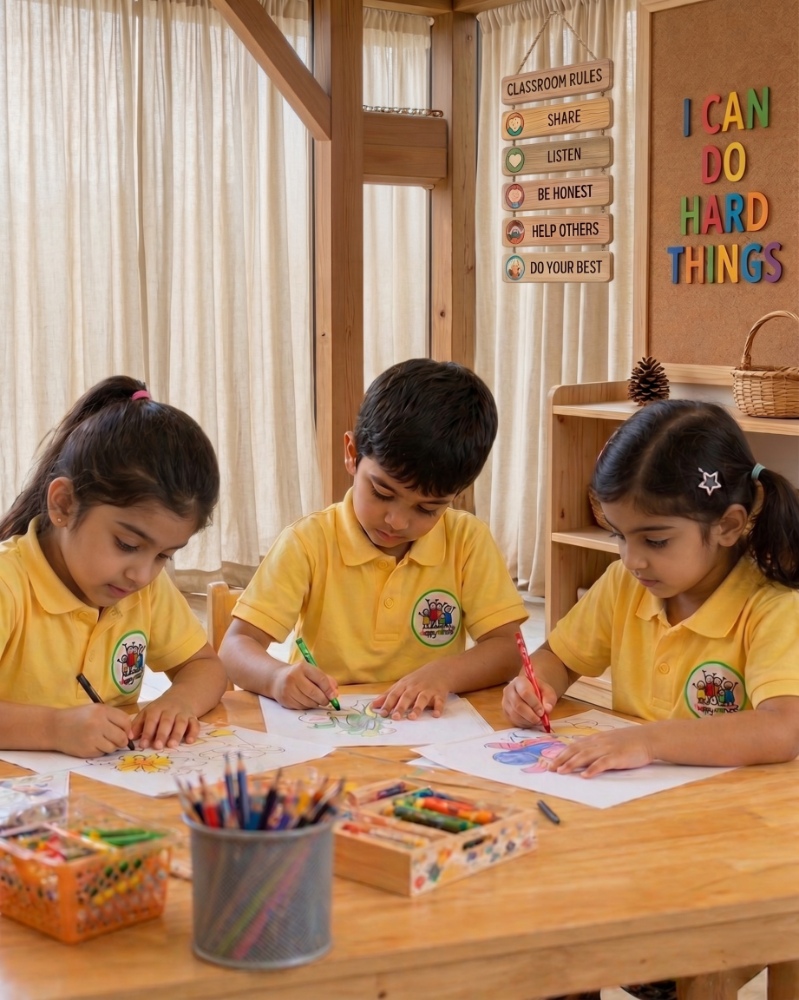 Children having fun outdoors at summer camp