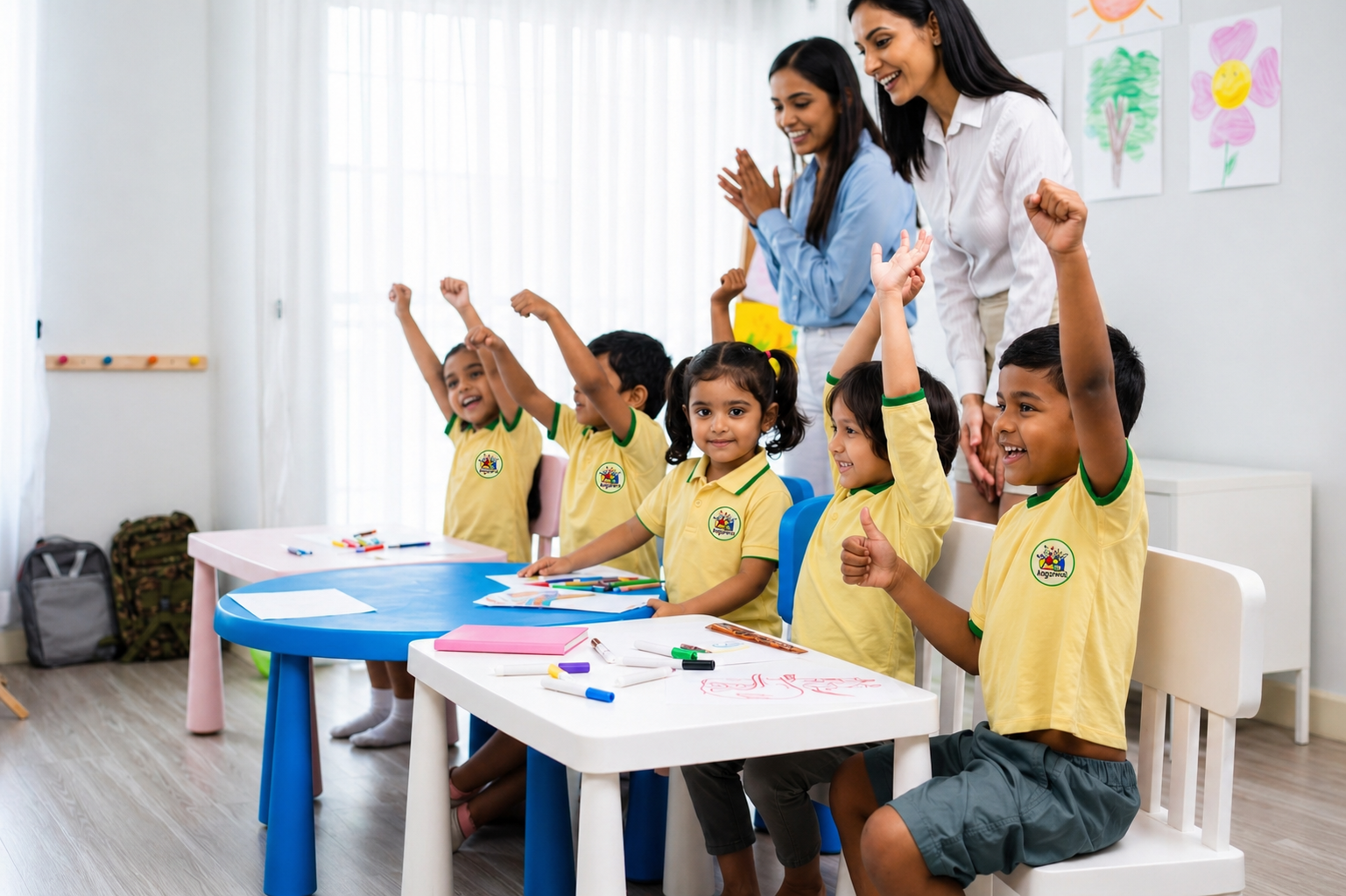 Happy children at Happy Minds International